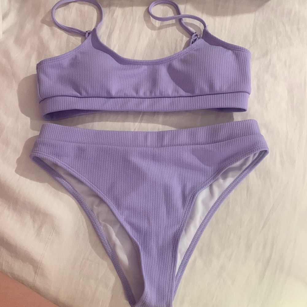 purple shein bikini